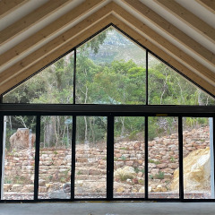Aluminium gable end windows with doors
